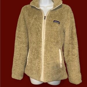 Patagonia Women’s Small Los Gatos Full Zip Sherpa Fleece Jacket in Warm Tan